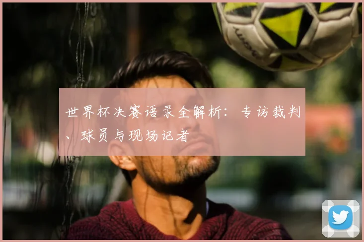 世界杯决赛语录全解析:专访裁判、球员与现场记者