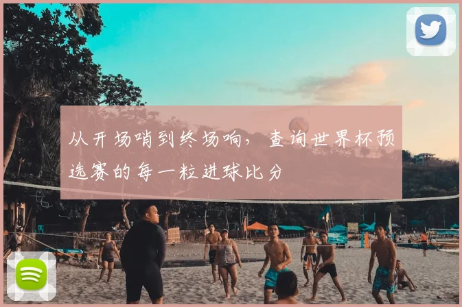 从开场哨到终场响，查询世界杯预选赛的每一粒进球比分